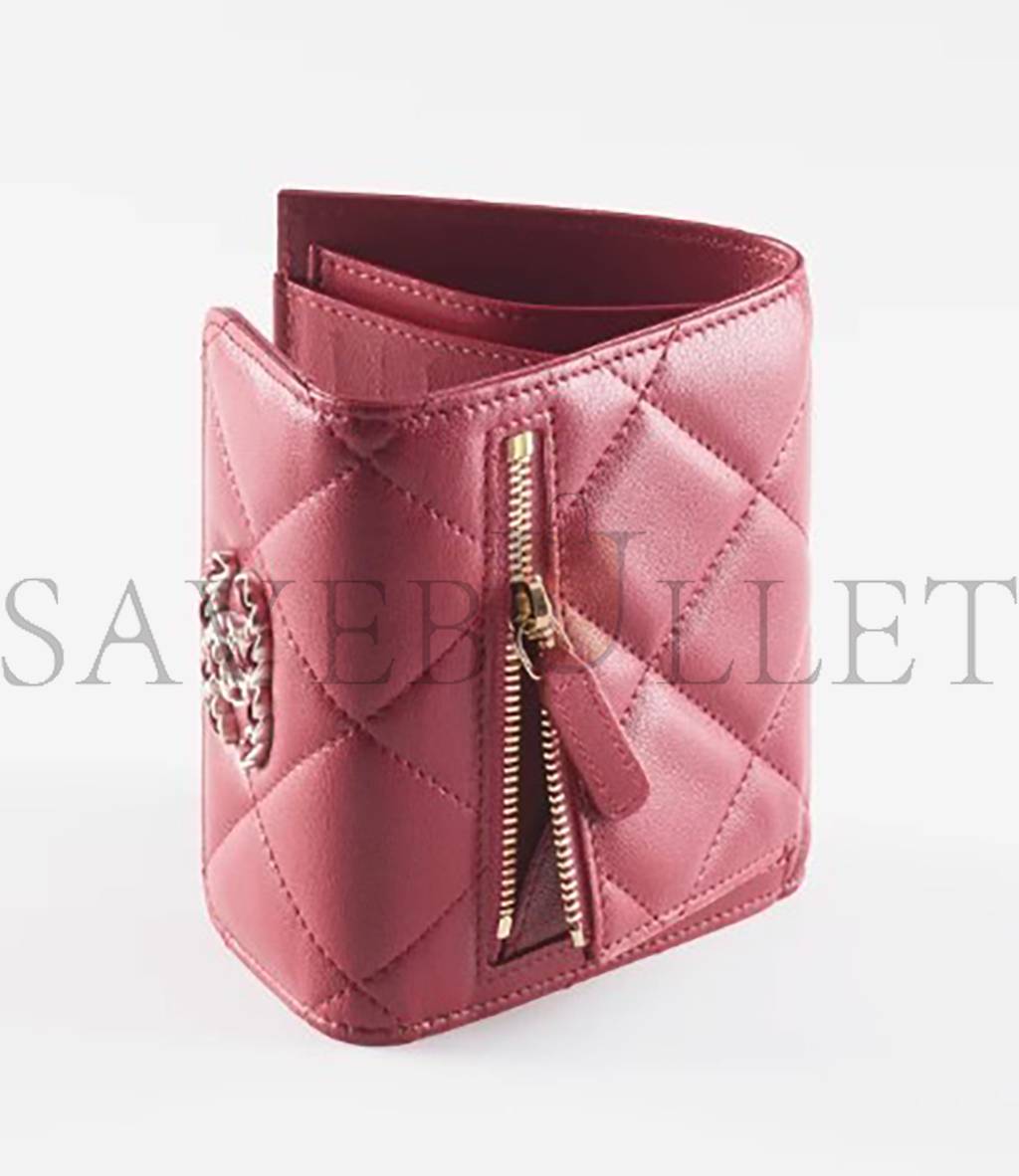 Ch*el 19 small flap wallet ap2809 b07327 ni686 (11.5*10*3cm)